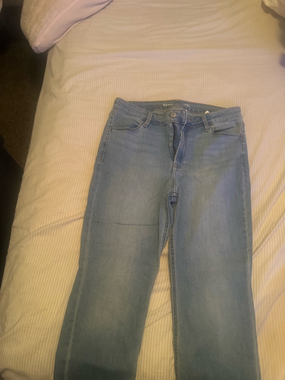 Light wash blue jeans